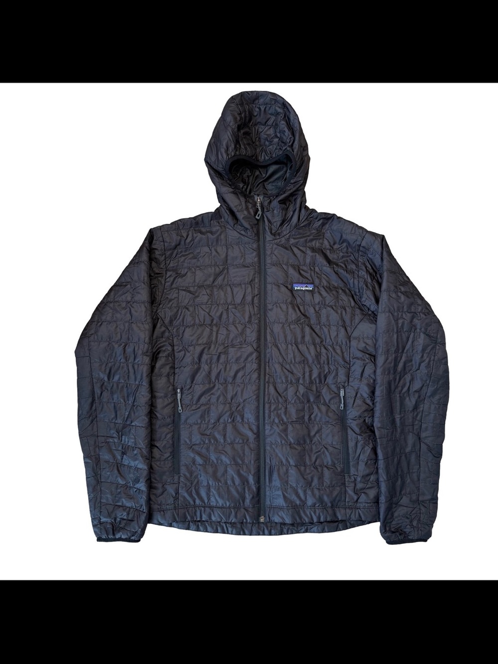 Patagonia Men’s Black Hooded Puff Hoody Jacket Medium